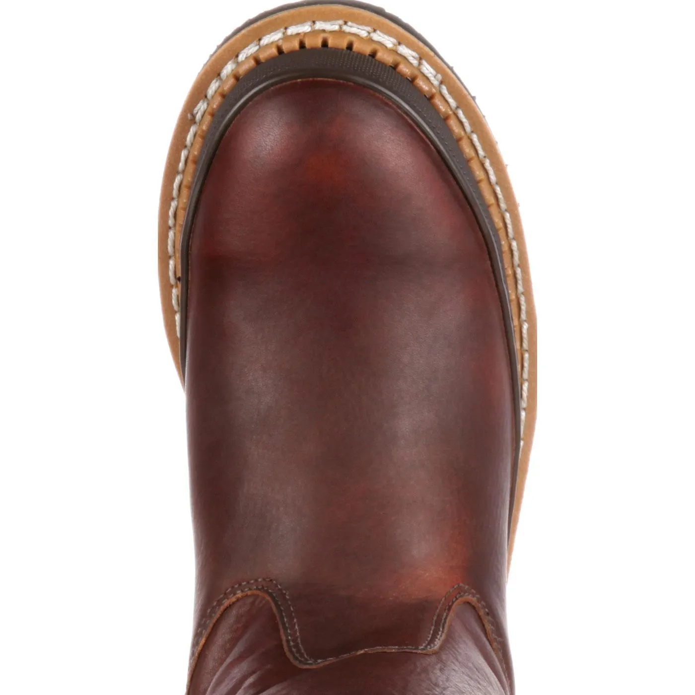 Georgia | Men's Giant Steel Toe Pull-On Work Boot | Soggy Brown