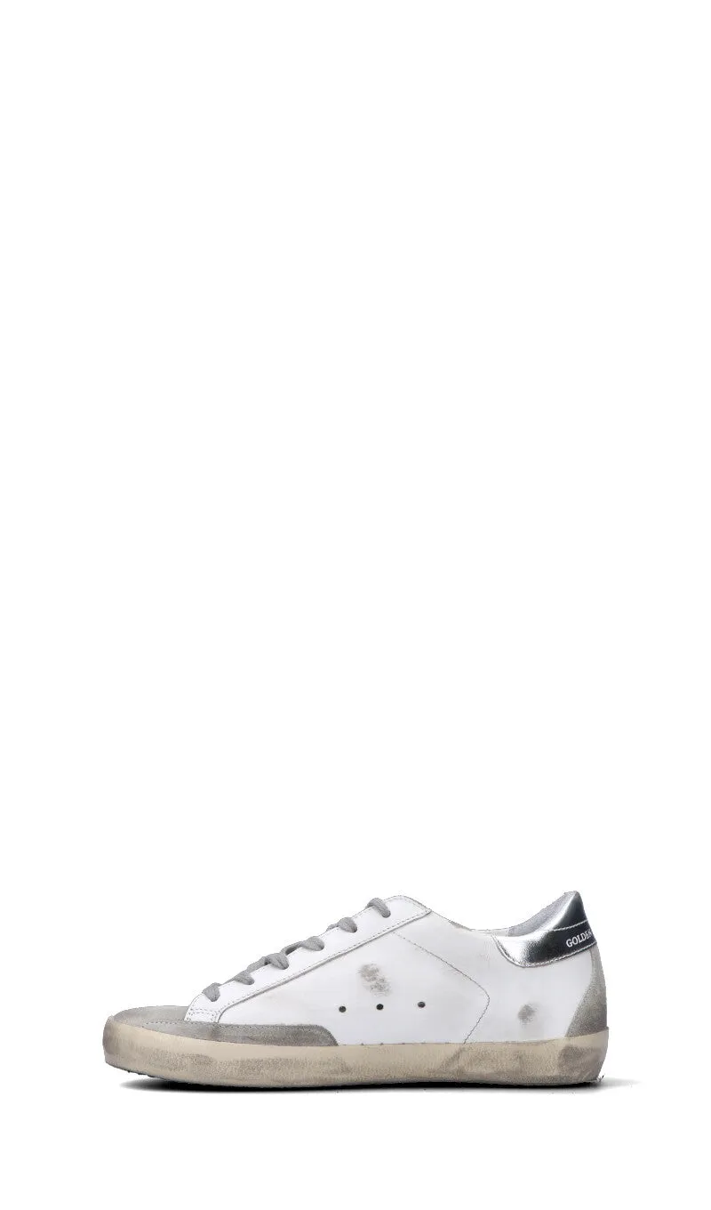 GOLDEN GOOSE Sneaker donna bianca/argento/rosa in pelle