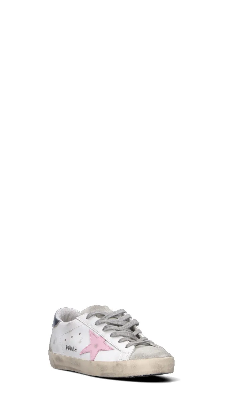 GOLDEN GOOSE Sneaker donna bianca/argento/rosa in pelle