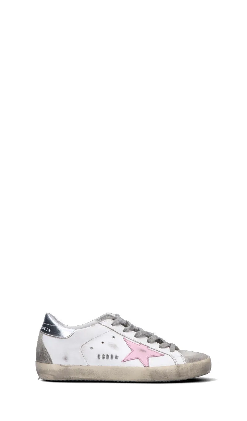 GOLDEN GOOSE Sneaker donna bianca/argento/rosa in pelle