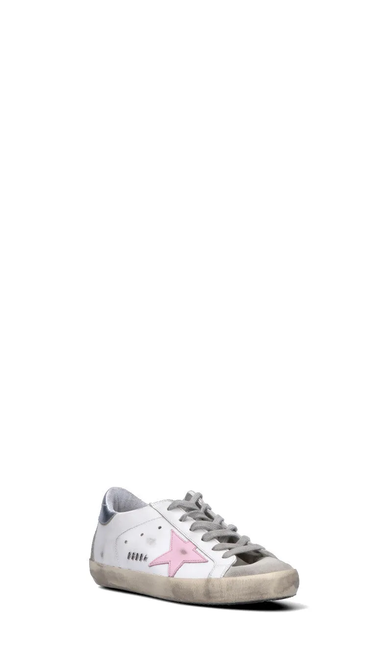 GOLDEN GOOSE Sneaker donna bianca/argento/rosa in pelle