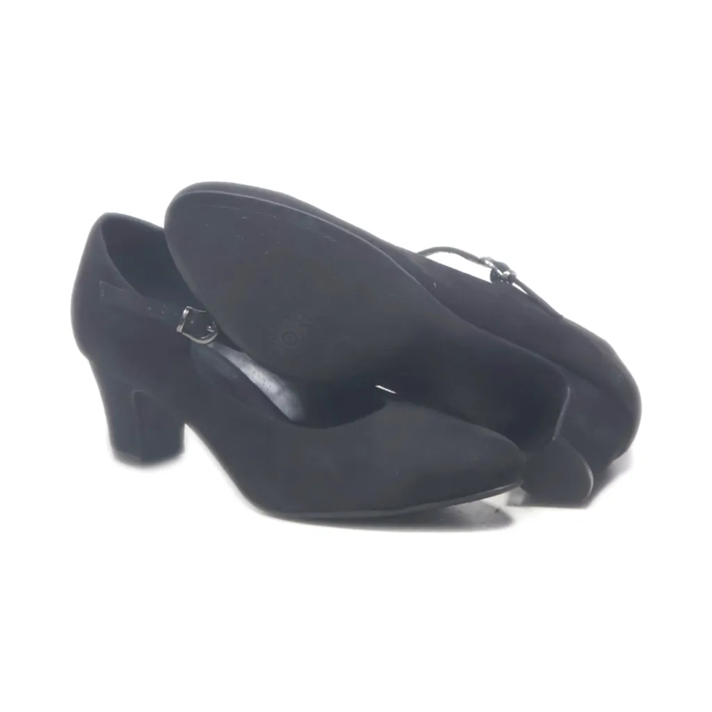 Graceland Mid-Heel Shoes Suede Black Colour For Women