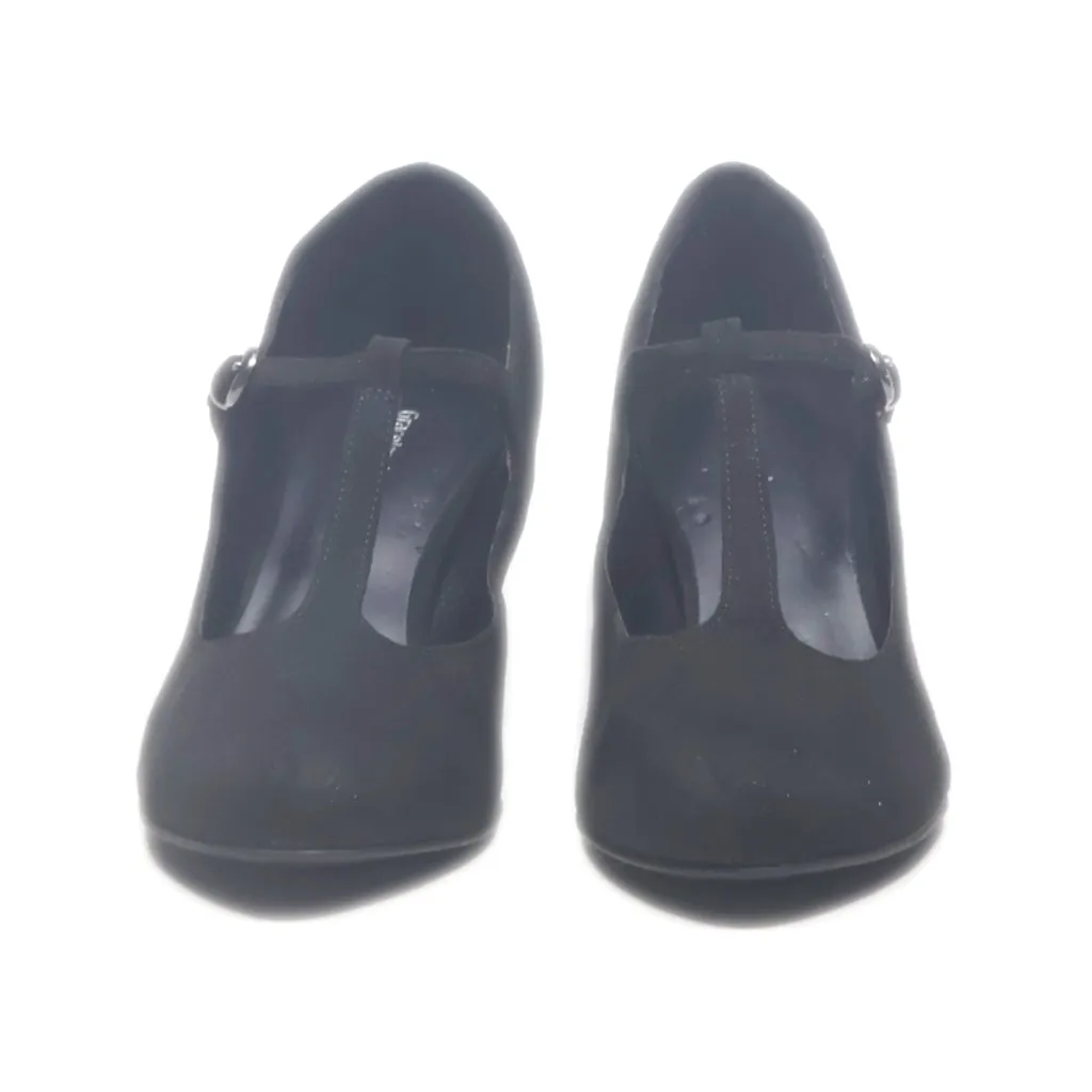 Graceland Mid-Heel Shoes Suede Black Colour For Women