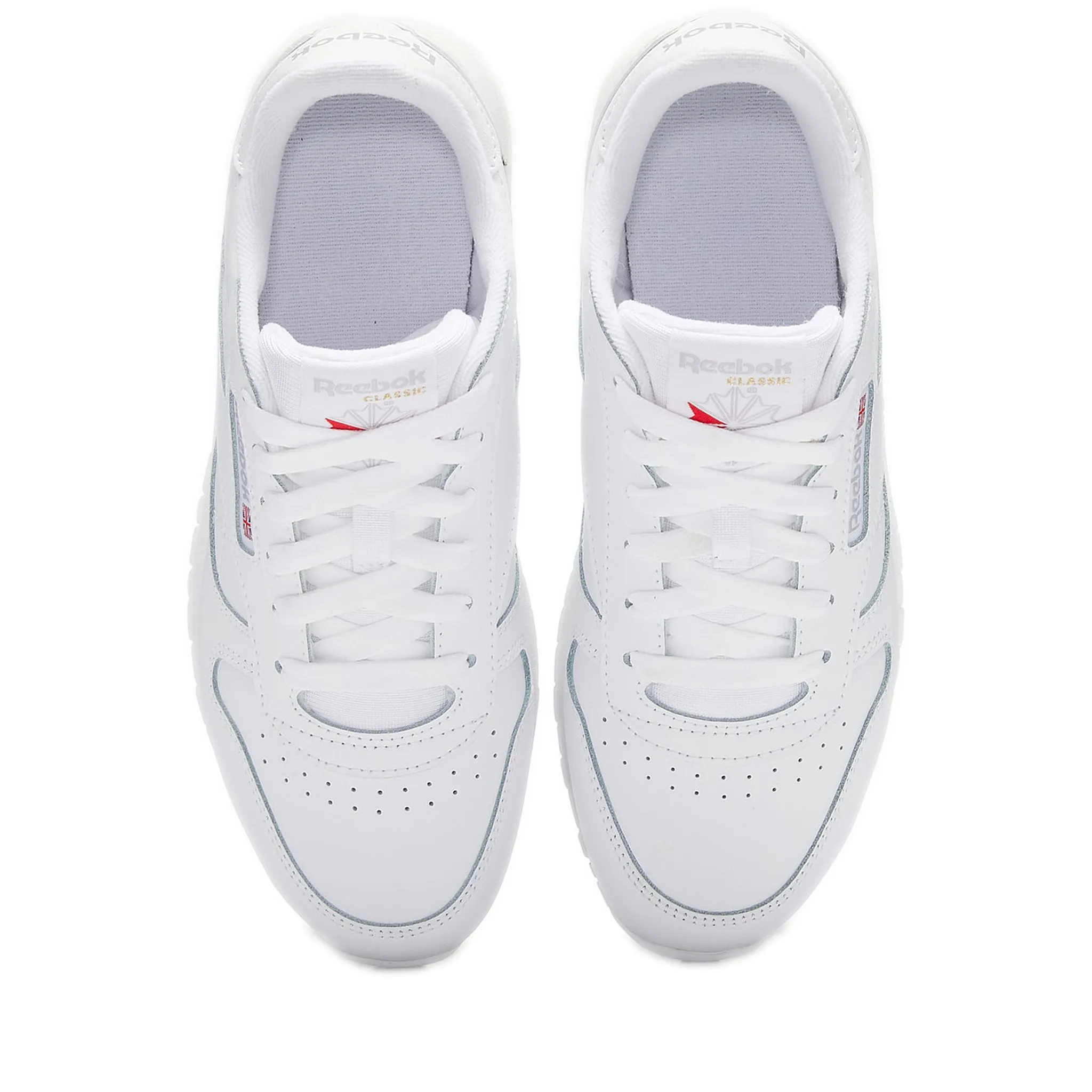Grade School Reebok Classic Leather Shoes - Ftwr White / Ftwr White / Ftwr White