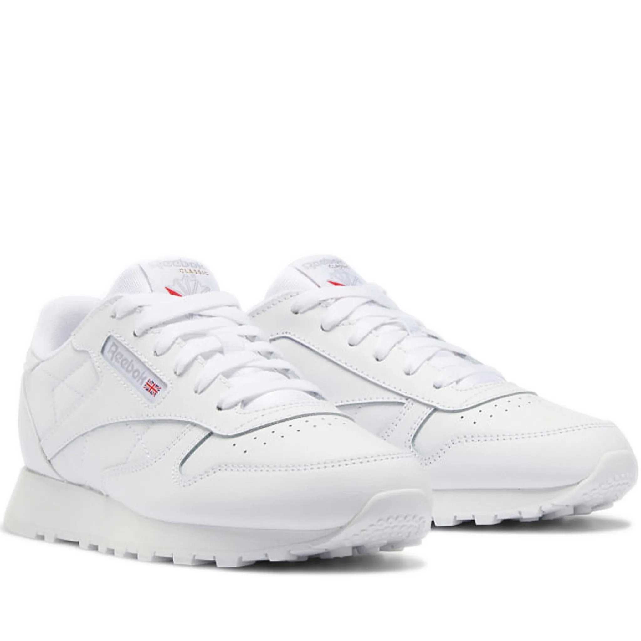 Grade School Reebok Classic Leather Shoes - Ftwr White / Ftwr White / Ftwr White