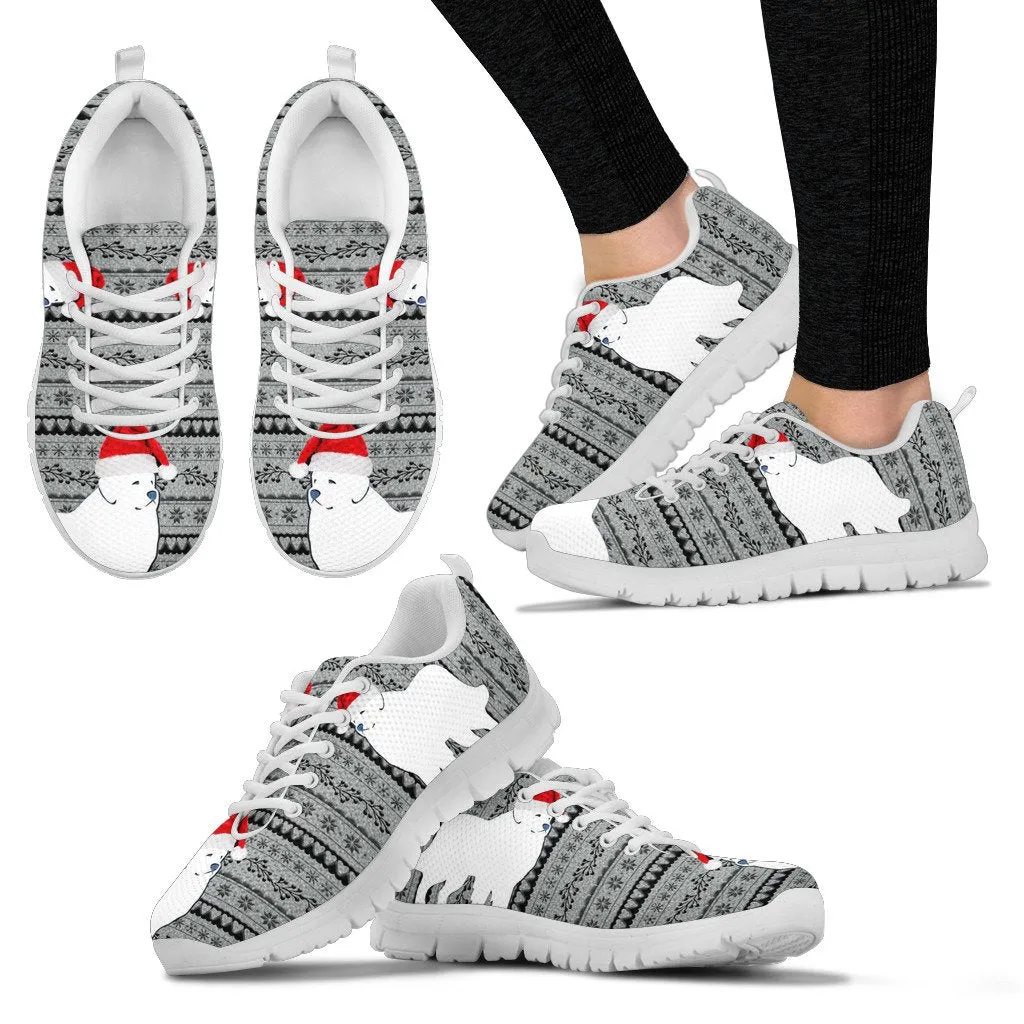 Great Pyrenees Dog Print Christmas Running Shoes For Women-Free Shipping