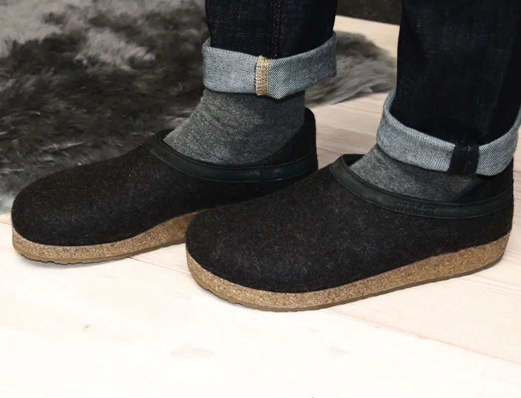 HAFLINGER Clog | Grizzly Buffalo, Graphite
