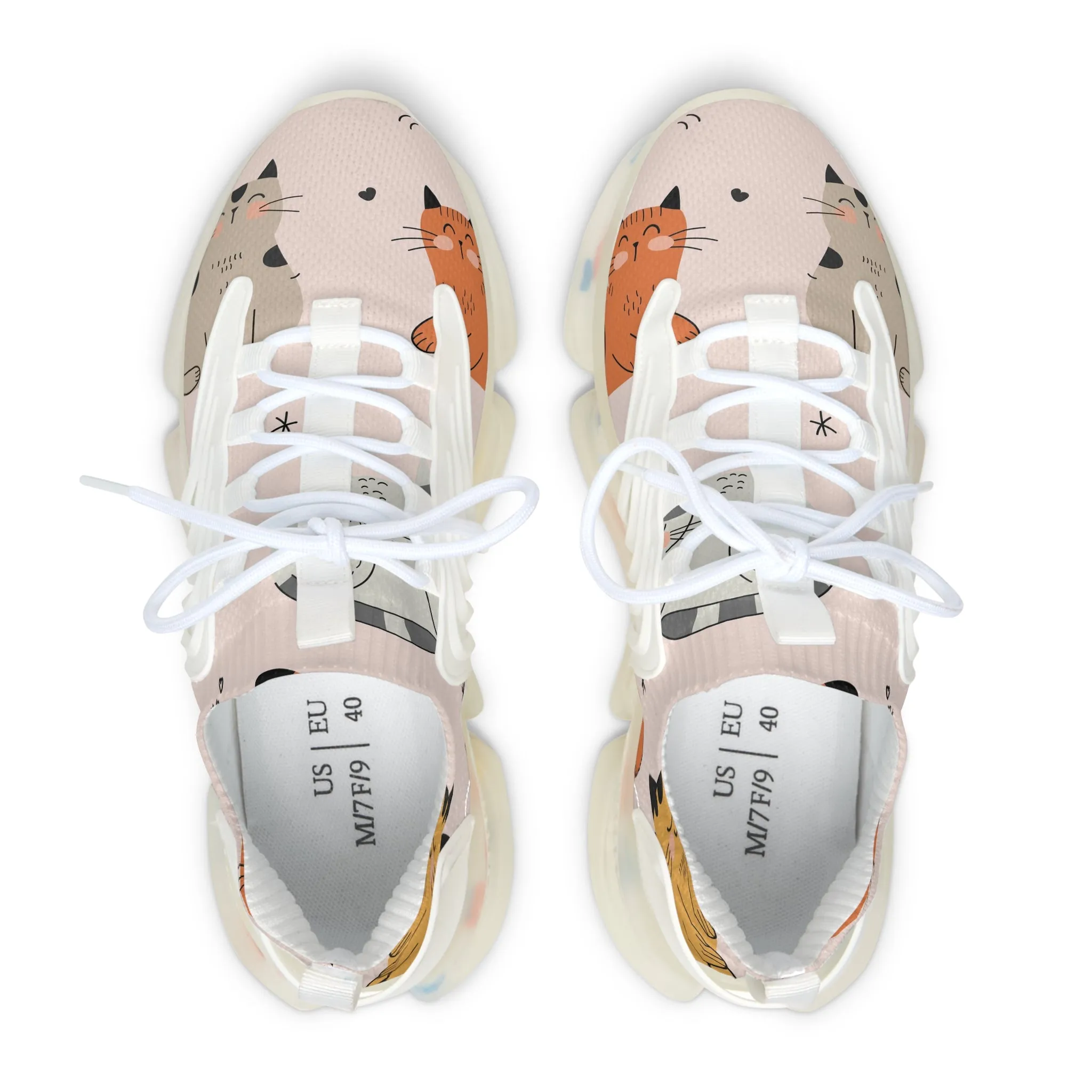 Halloween Cats Women's Mesh Sneakers
