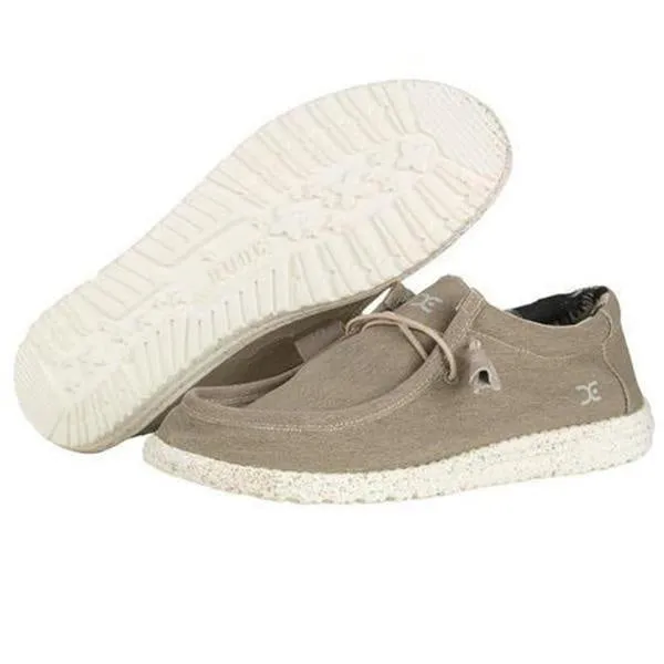 Hey Dude Men's Beige Wally Stretch Casual