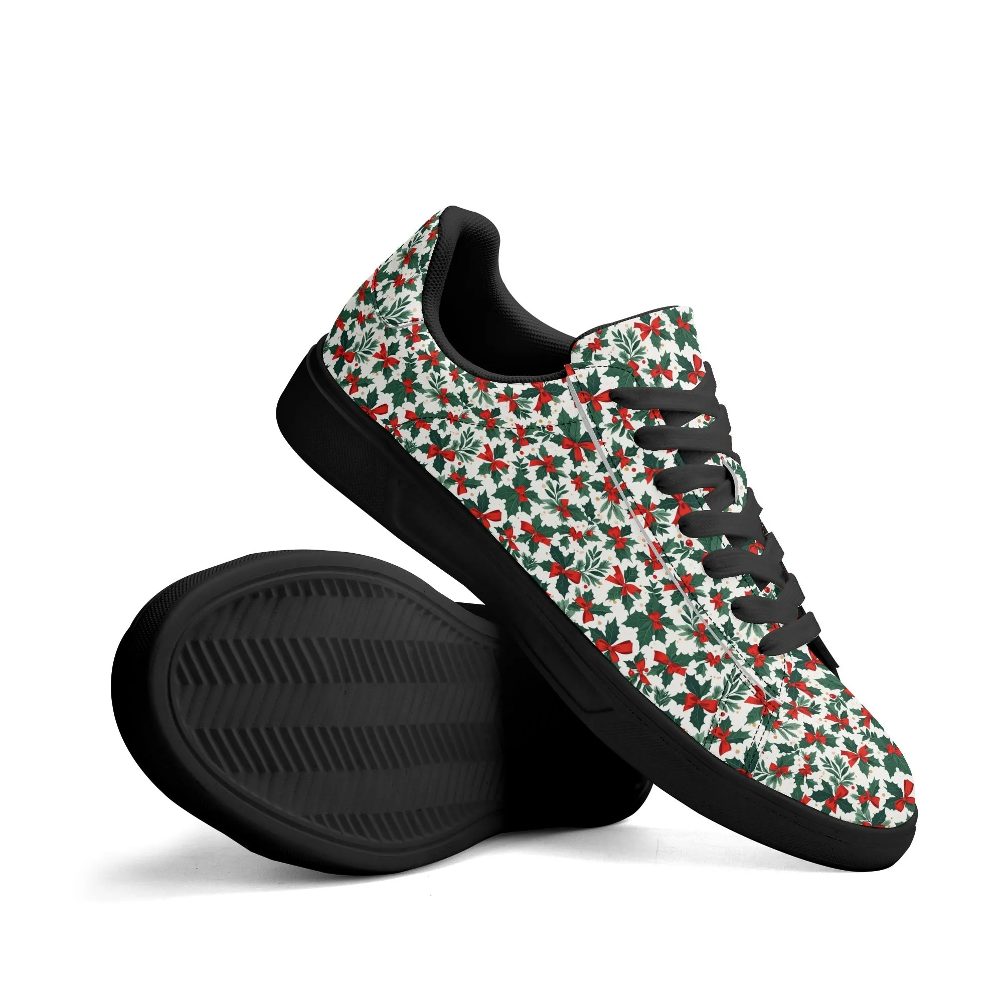 Holly Bow Adult Lightweight Brand Low Top Leather Shoes
