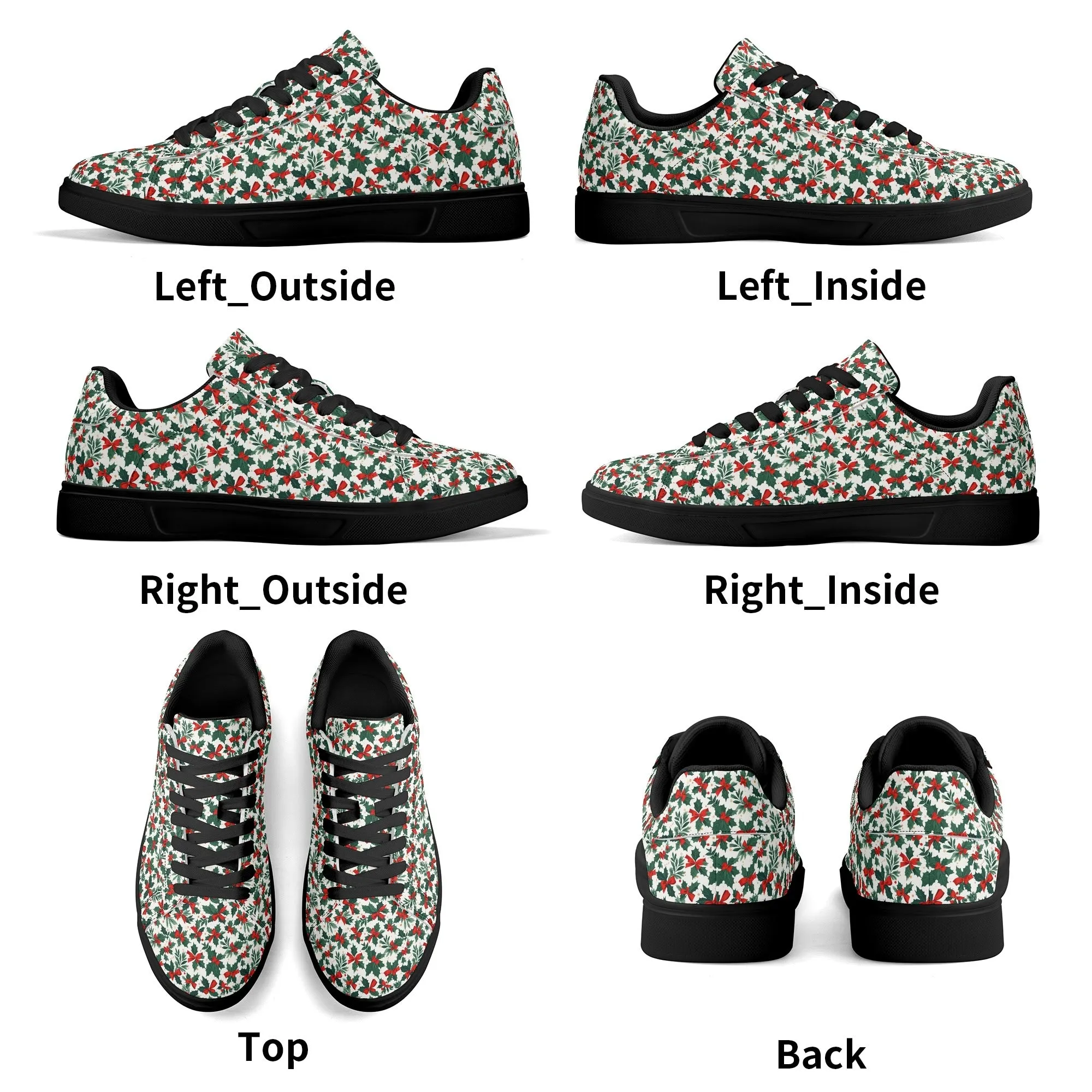 Holly Bow Adult Lightweight Brand Low Top Leather Shoes