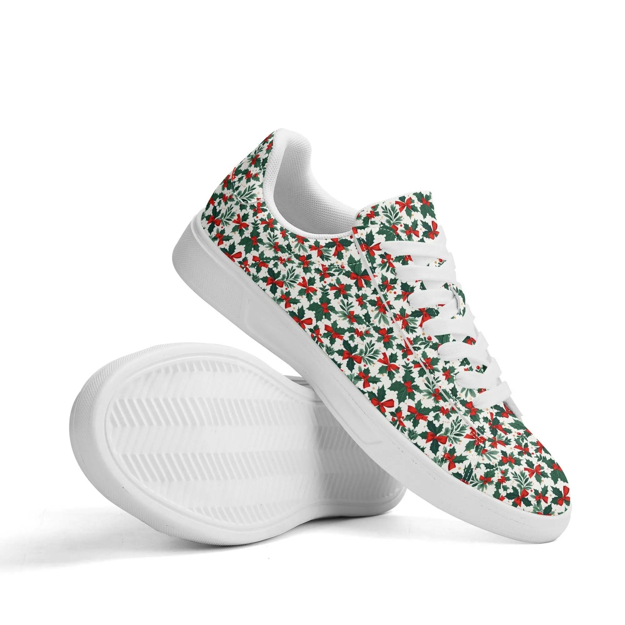 Holly Bow Adult Lightweight Brand Low Top Leather Shoes