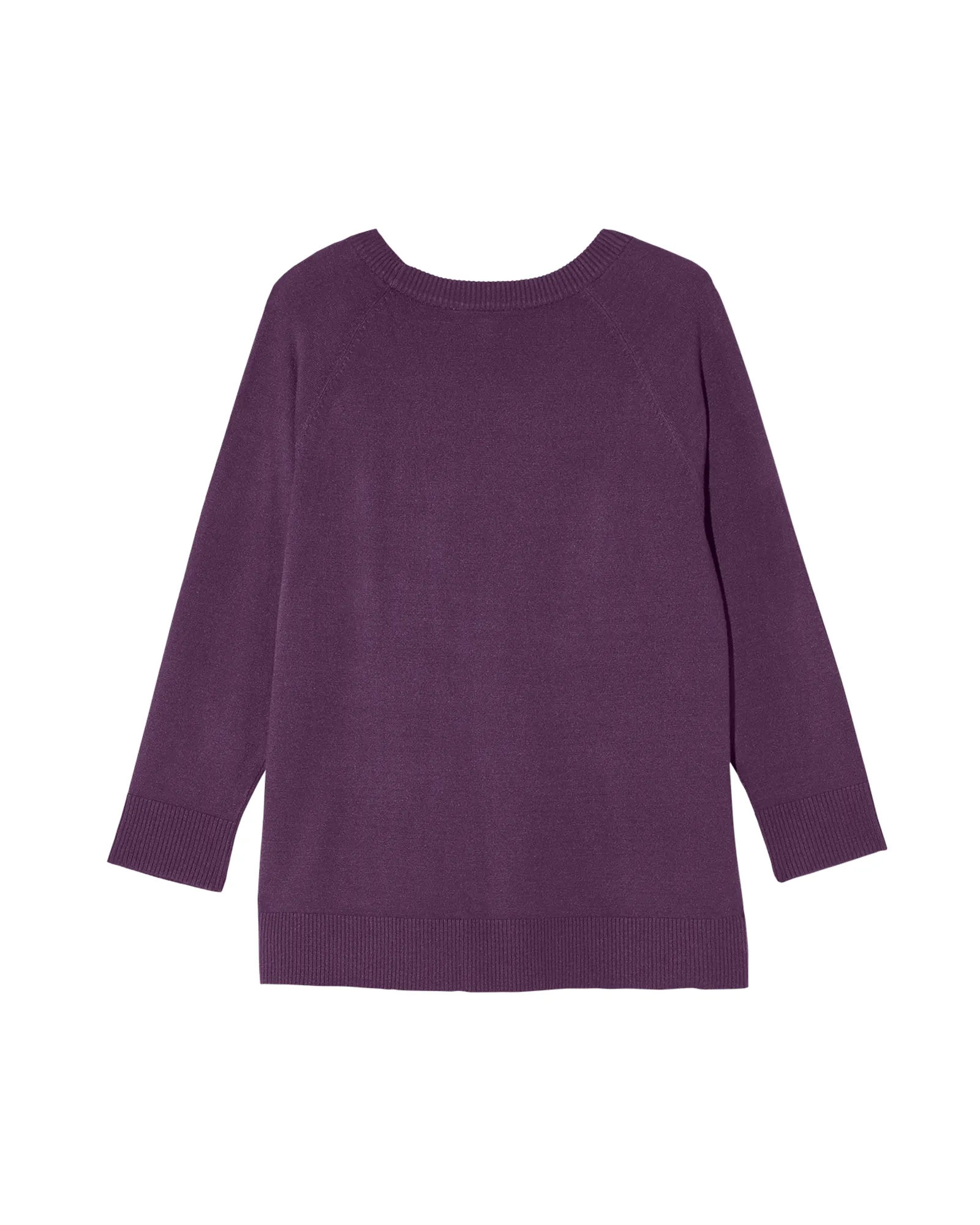Iclyn Criss Cross Hem Zipper Sweater | Purple