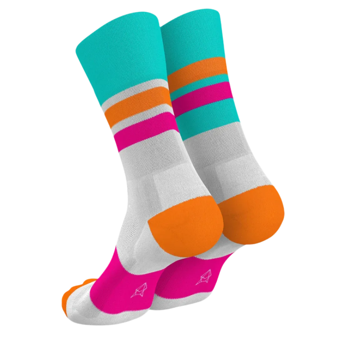 Incylence - Ultralight Tracks Long Sock - Cyan Pink
