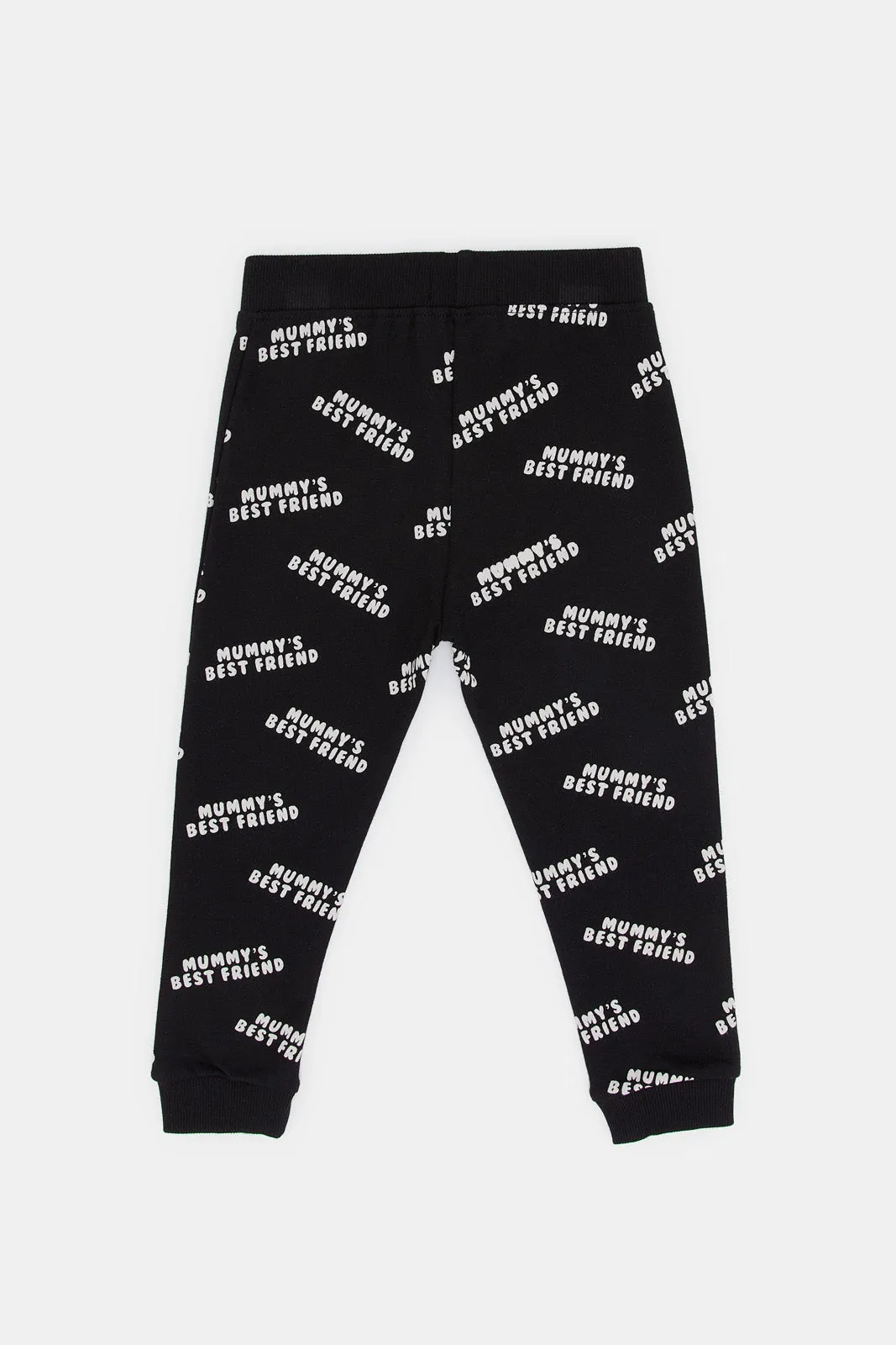 Infant Boys Black Mummy's Best Friend Jogger Pants