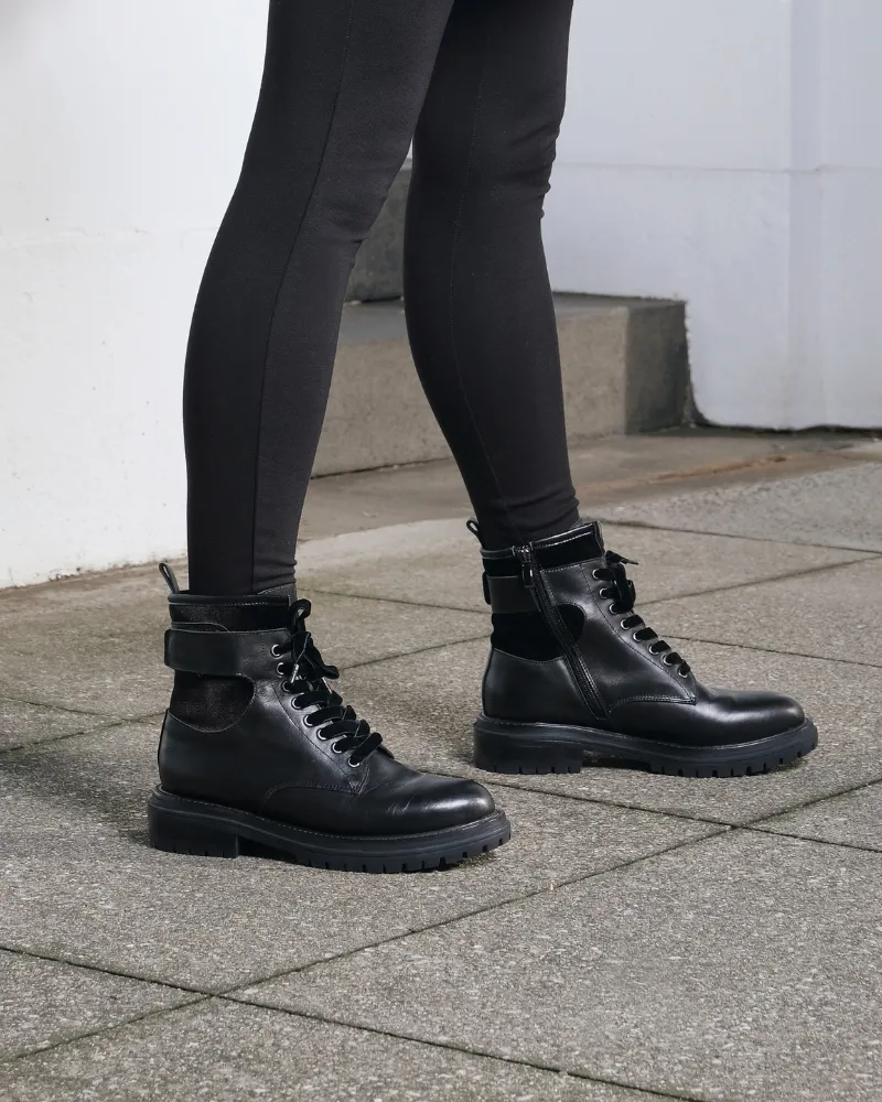Jess Dempsey x Walnut Melbourne Olivia Leather Boot - Black