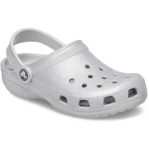 Kids' Classic Glitter Clog - Sparkly Lightweight Slip-On Shoes with Pivoting Heel Strap, Croslite Foam for Comfort, Flexible & Durable