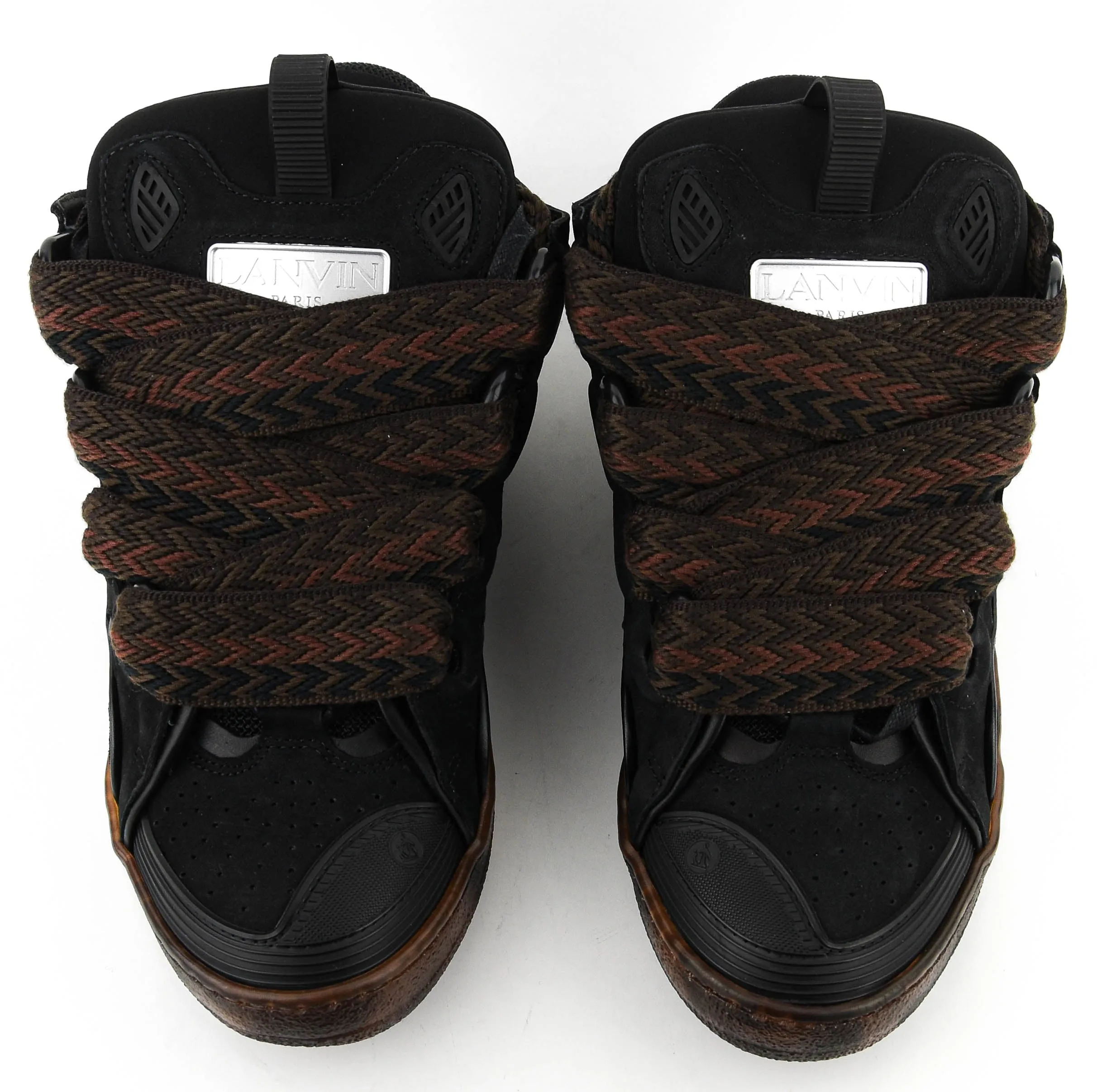 LANVIN CURB SNEAKER DARK BROWN