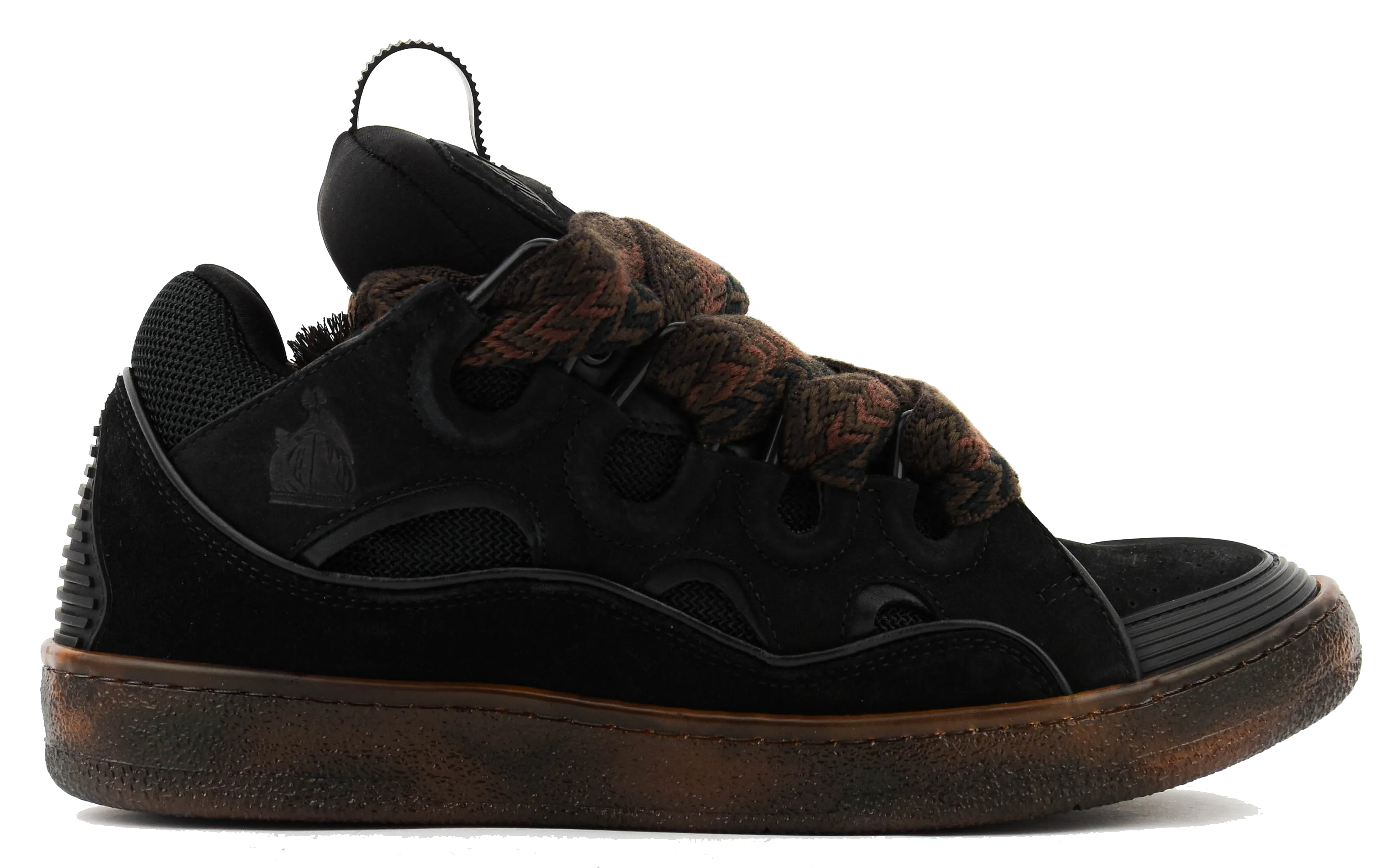 LANVIN CURB SNEAKER DARK BROWN