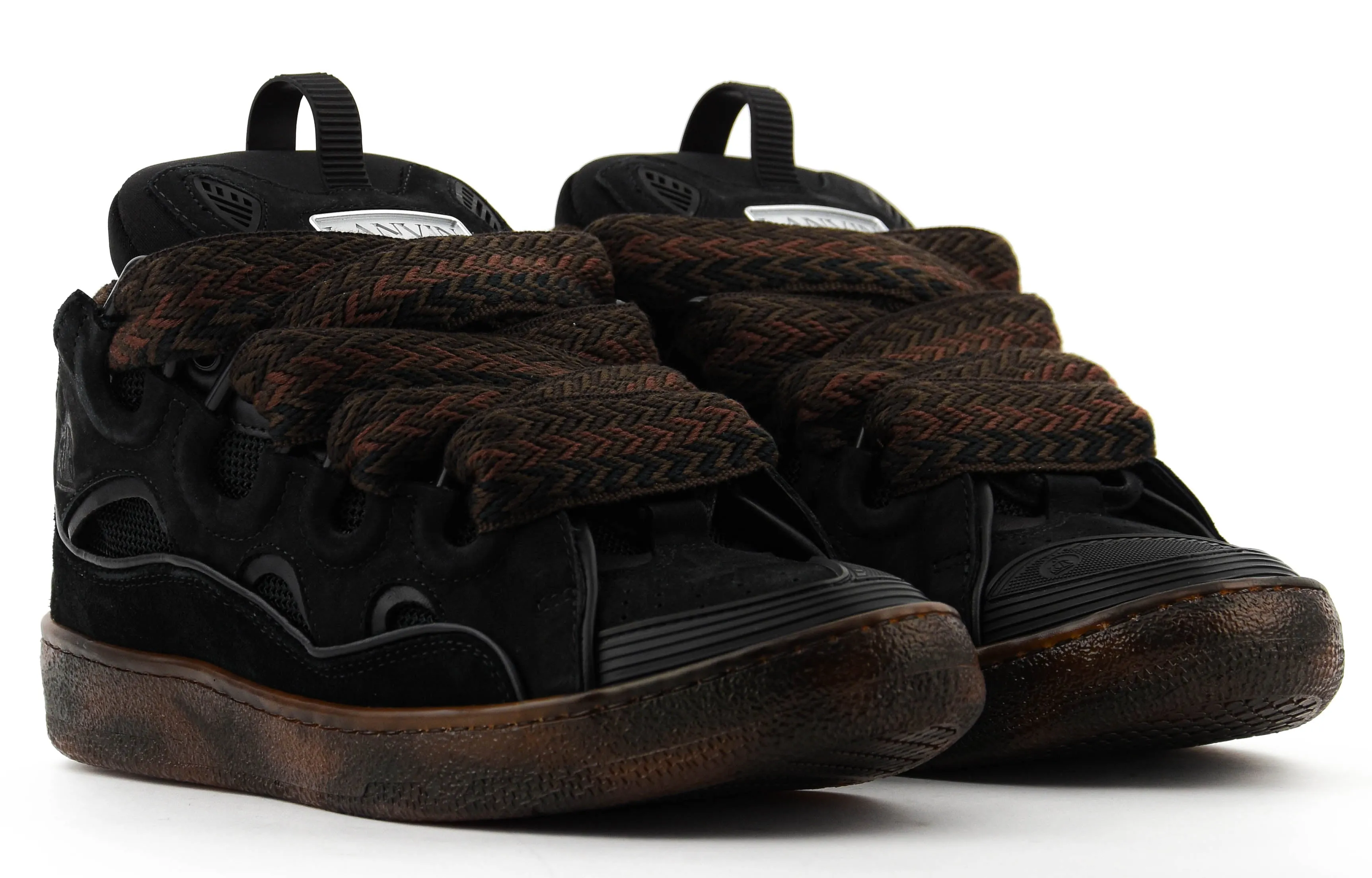 LANVIN CURB SNEAKER DARK BROWN