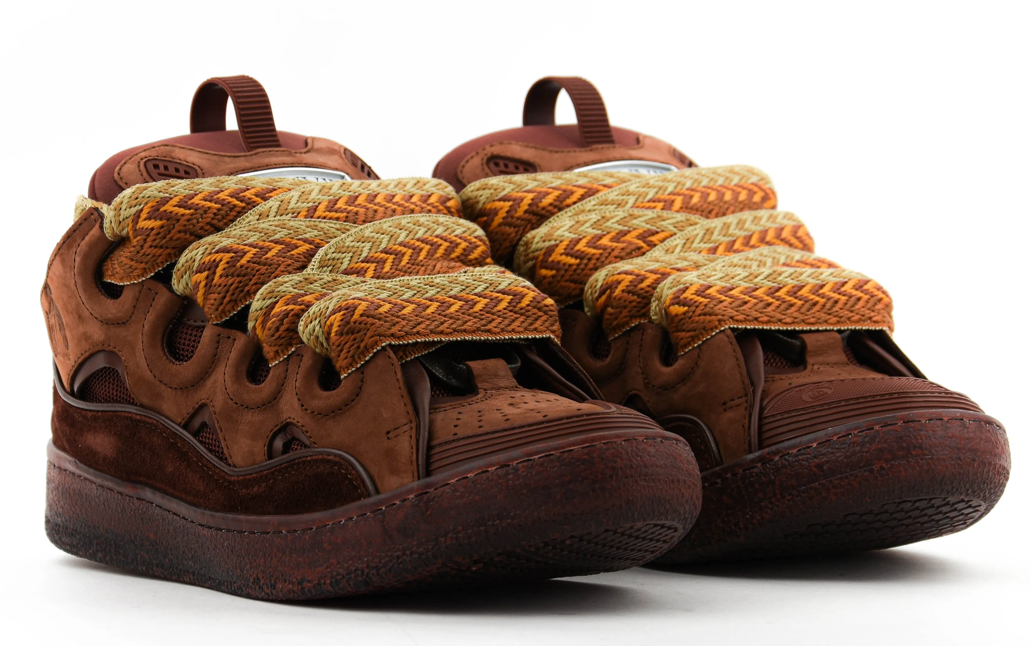 LANVIN CURB SNEAKER MARRON DARK BROWN