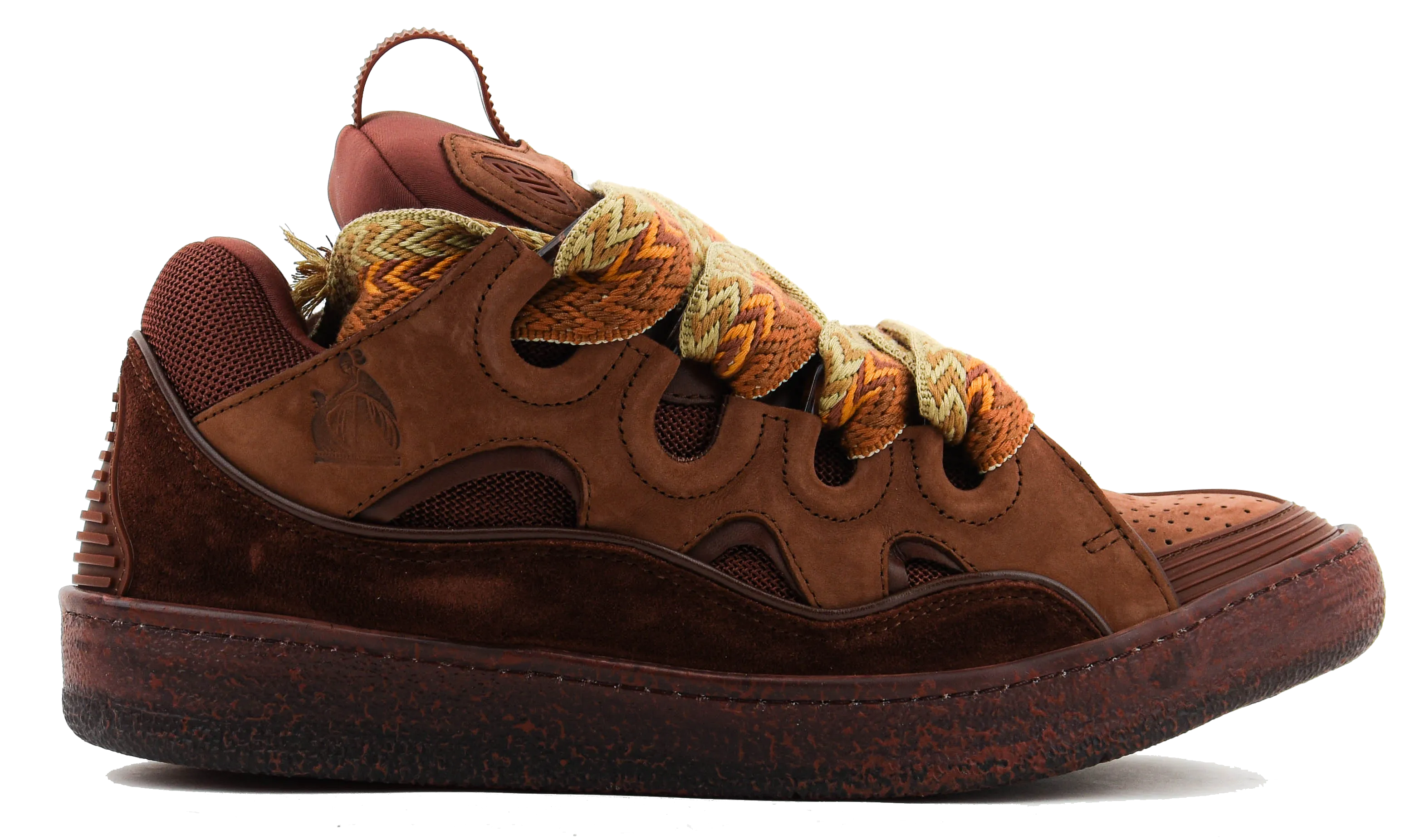 LANVIN CURB SNEAKER MARRON DARK BROWN