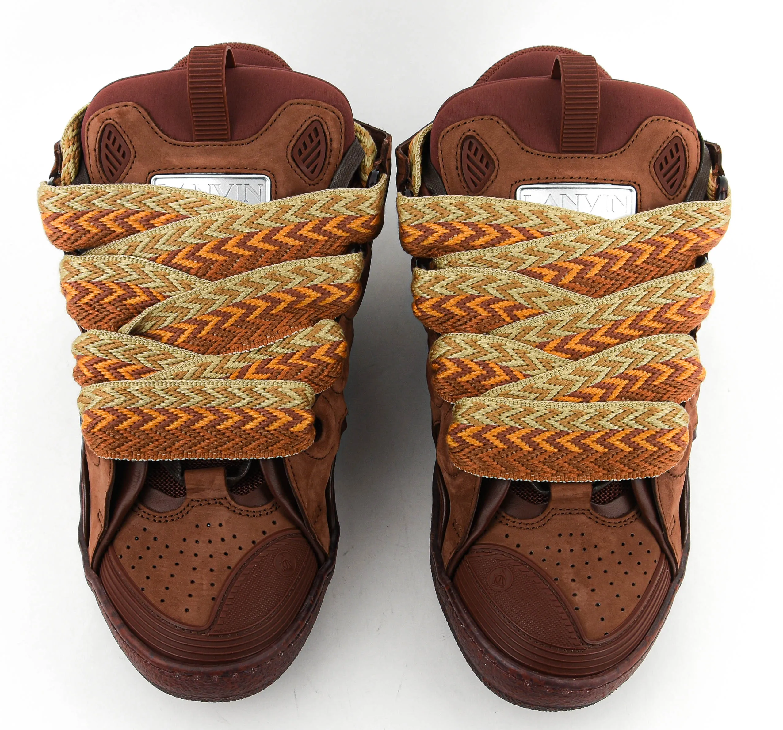 LANVIN CURB SNEAKER MARRON DARK BROWN