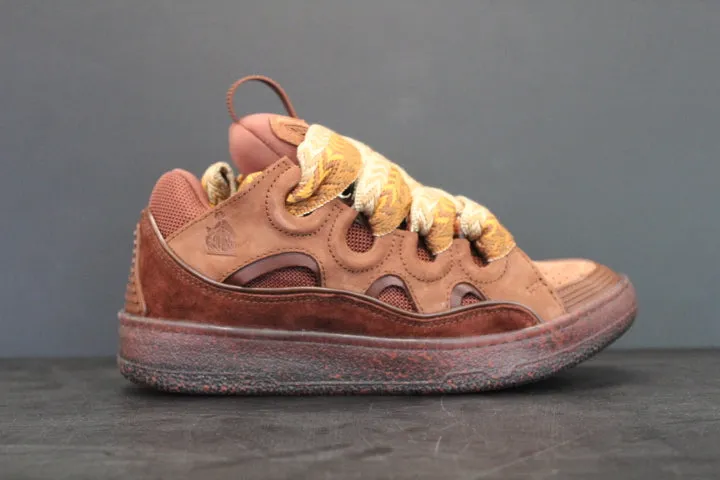 LANVIN CURB SNEAKER MARRON DARK BROWN
