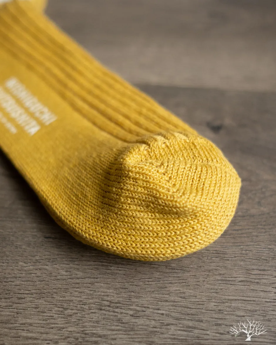 Linen Ribbed Sock - Yellow