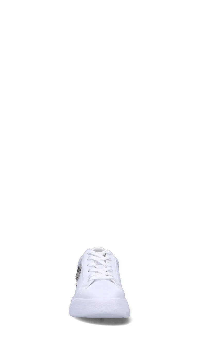 LOVE MOSCHINO Sneaker donna bianca/argento in pelle