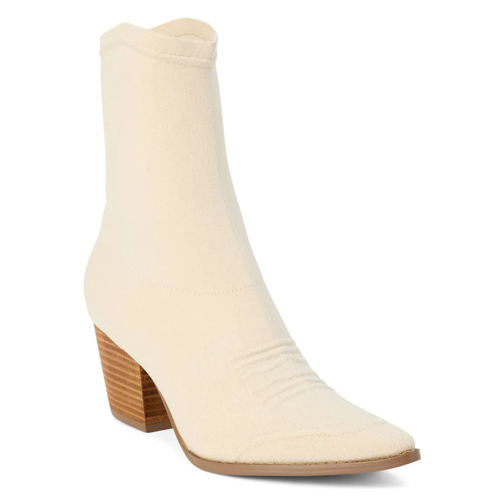 Lynne Pointed Toe Pull On Cowboy Booties