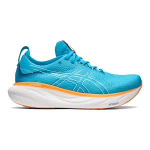 Men's Asics Gel-Nimbus 25, Island Blue/Sun Peach, 6 2E Wide