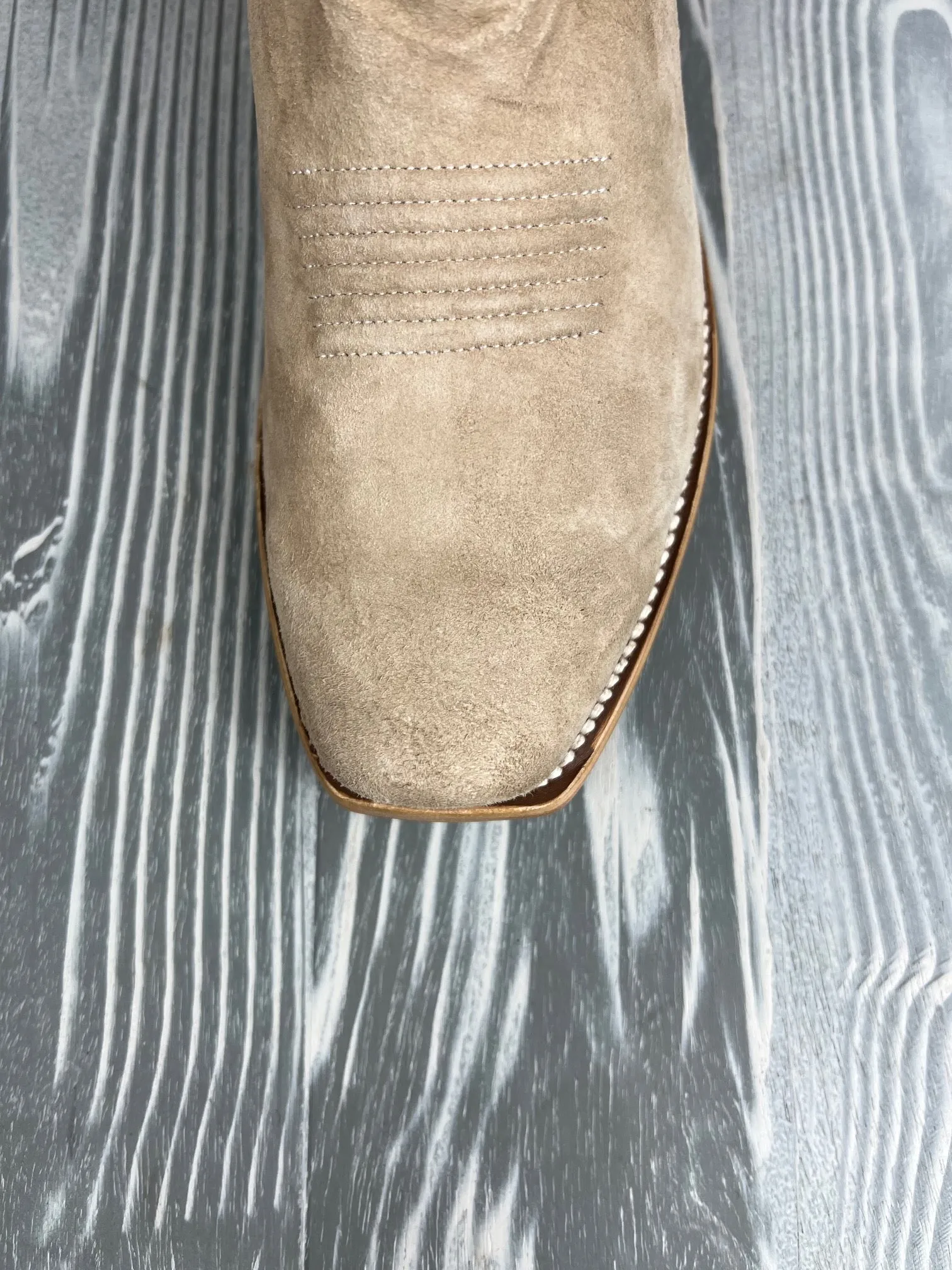 Men's Horse Power Tan Vintage Smooth Ostrich Rough Out with 13" Pull Up Black Tops - HP-9521