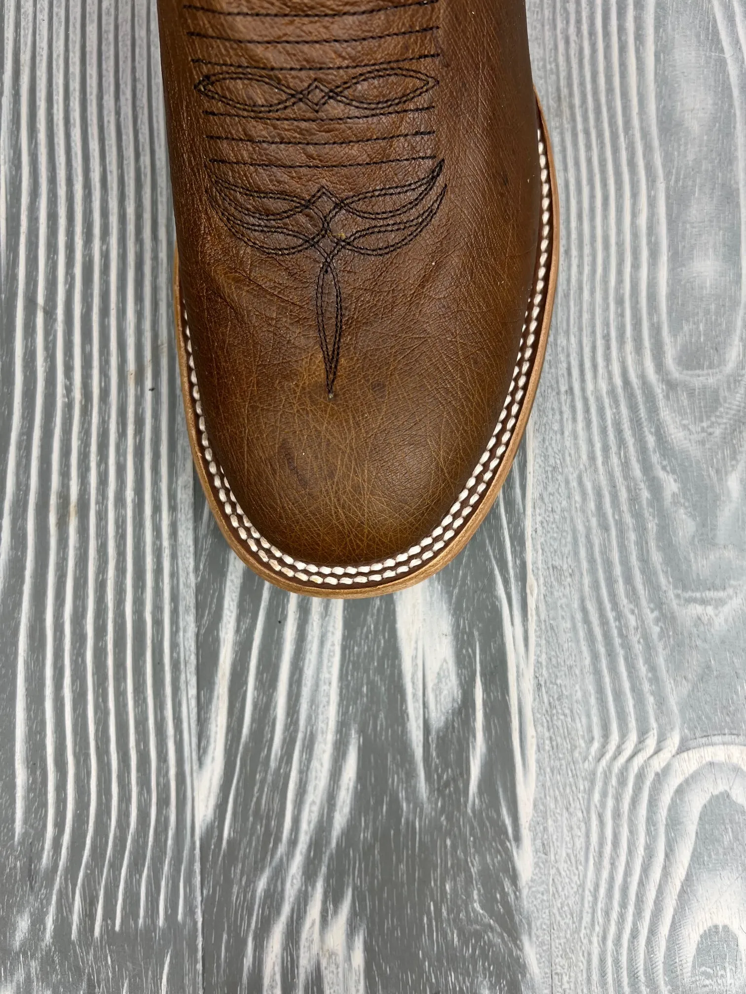 Men's Horse Power Top Hand Kango Tabac OPU Smooth Ostrich with 11" Weatherford Red Goat Tops - HP-6014