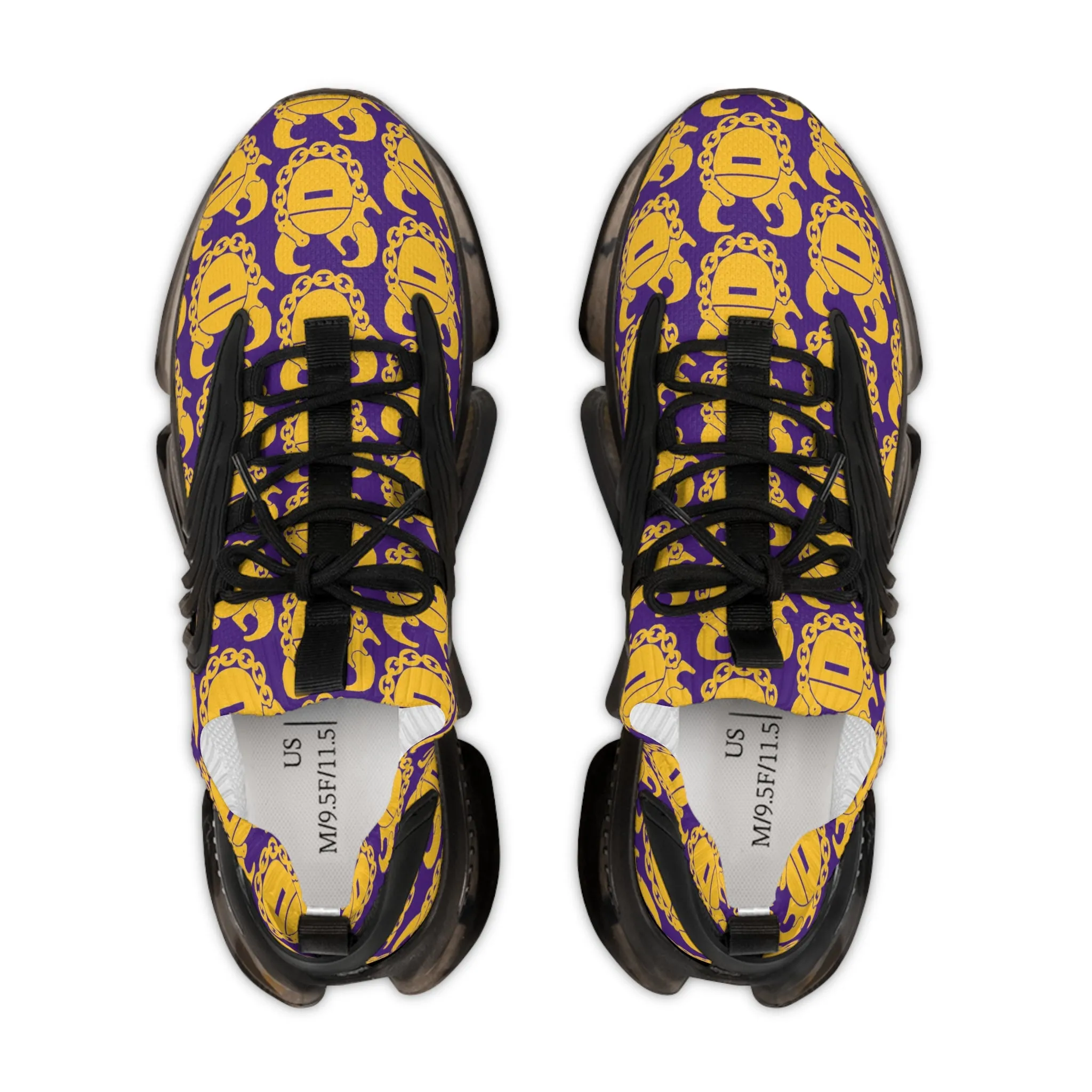 Men's Mesh Sneakers - Gold/Purple Helmets