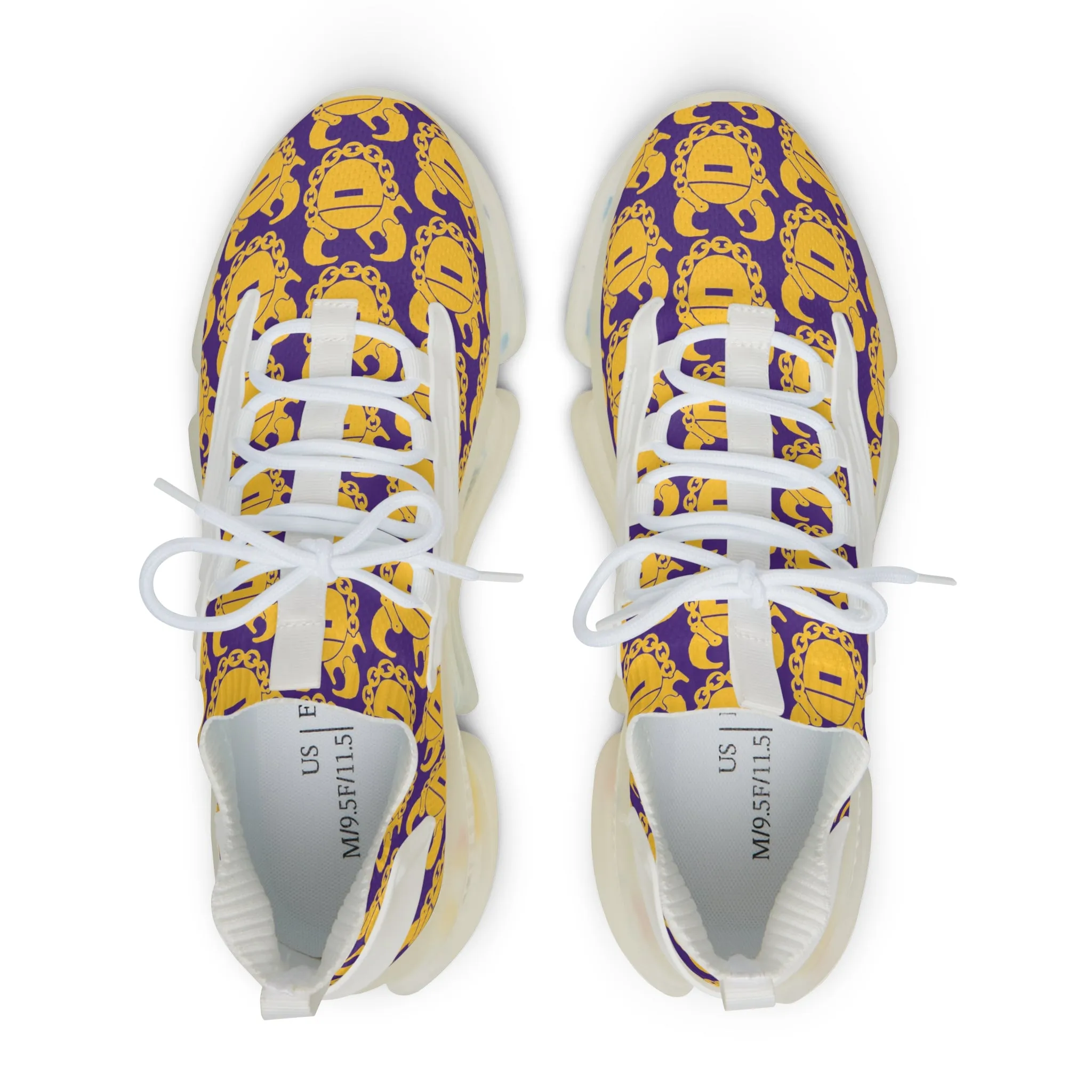 Men's Mesh Sneakers - Gold/Purple Helmets