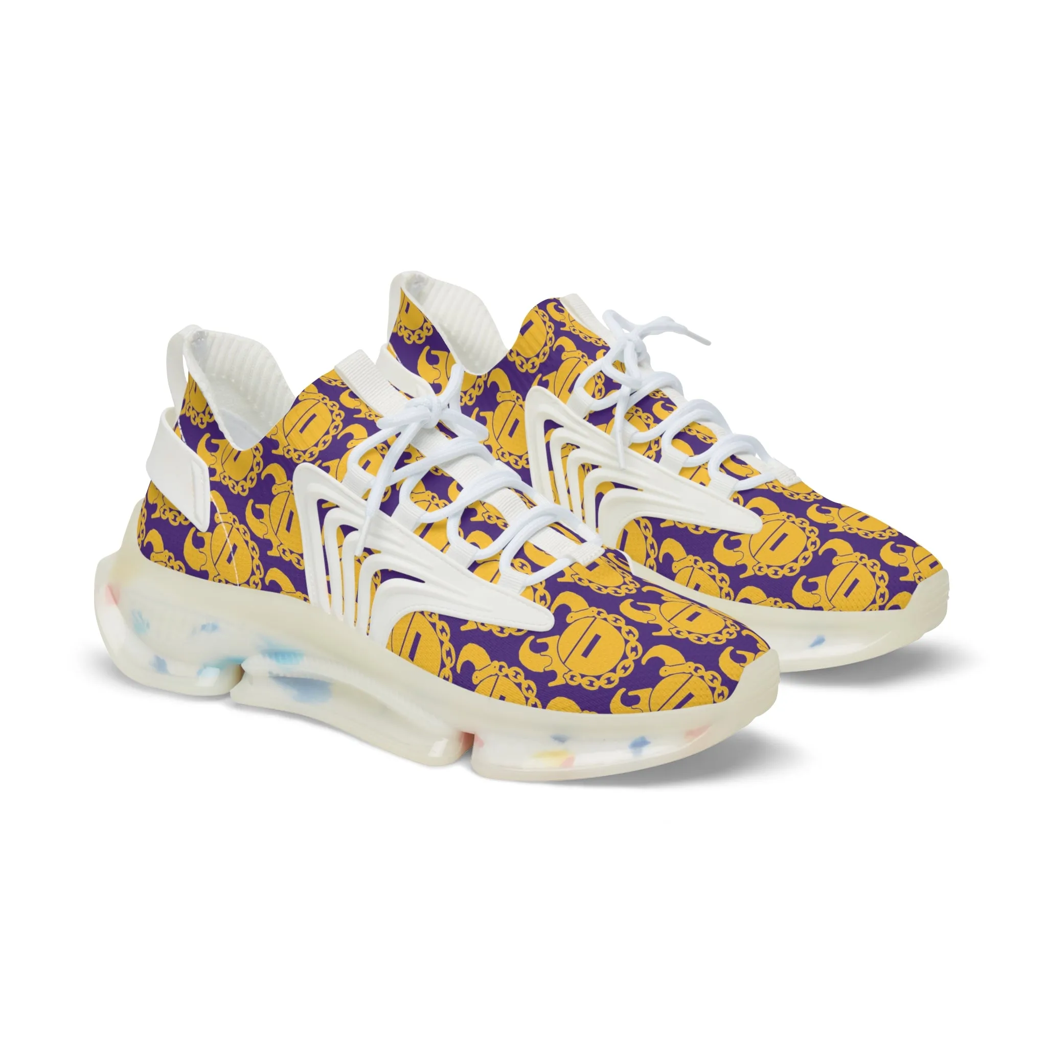 Men's Mesh Sneakers - Gold/Purple Helmets