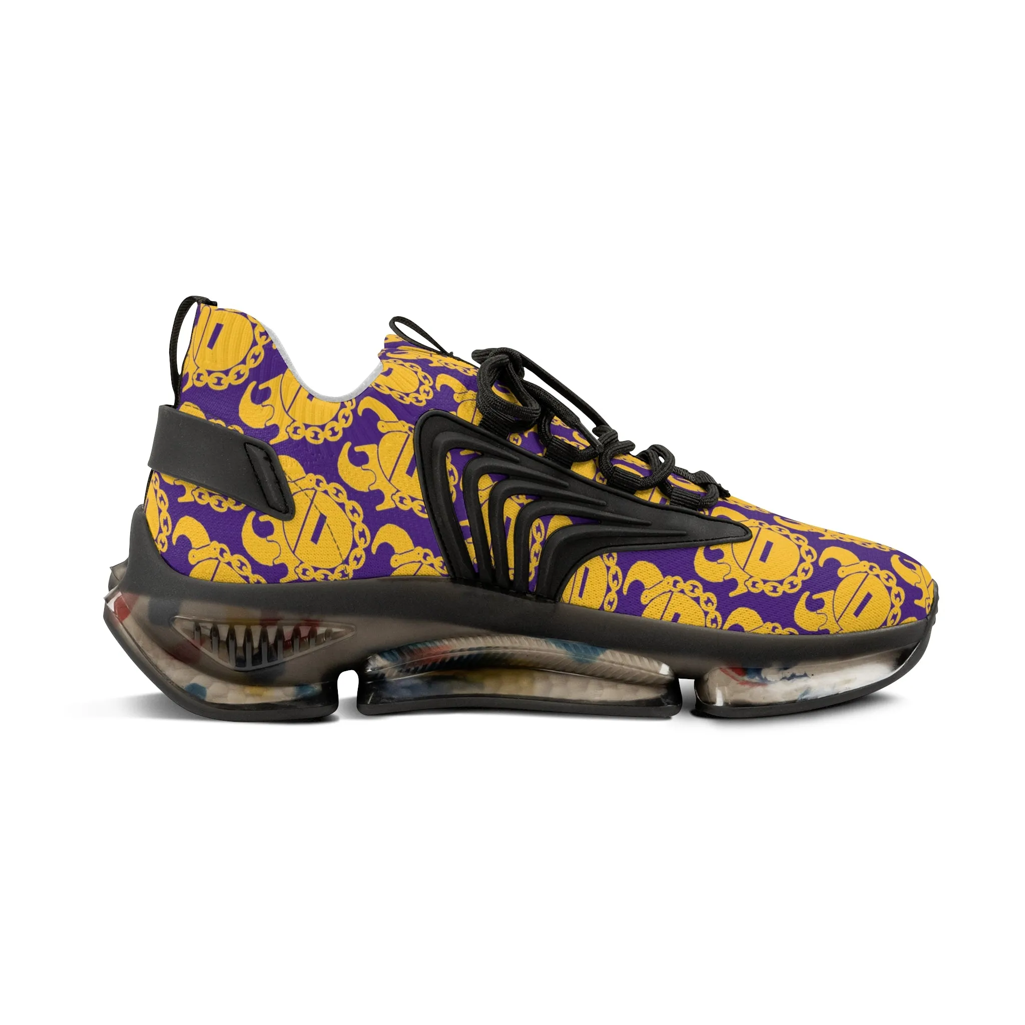 Men's Mesh Sneakers - Gold/Purple Helmets