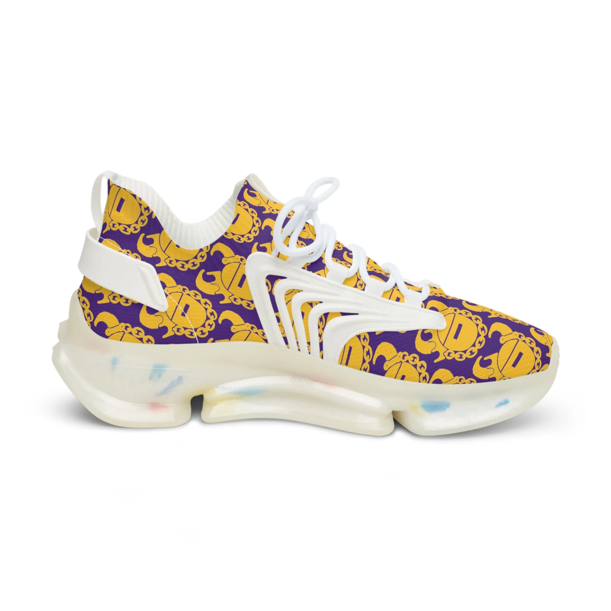 Men's Mesh Sneakers - Gold/Purple Helmets
