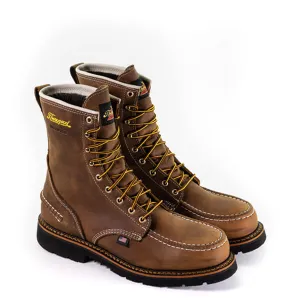 Men's Thorogood 804-3898 Waterproof Safety Toe 8" Crazyhorse Moc Toe Lace Up Boot