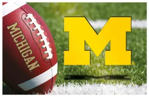 Michigan Wolverines Rubber Scraper Door Mat