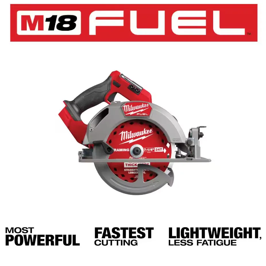 Milwaukee 2834-20 M18 FUEL™ 7-1/4" Circular Saw w/ 24T Thick Kerf Framing Circular Saw Blade (Tool Only)