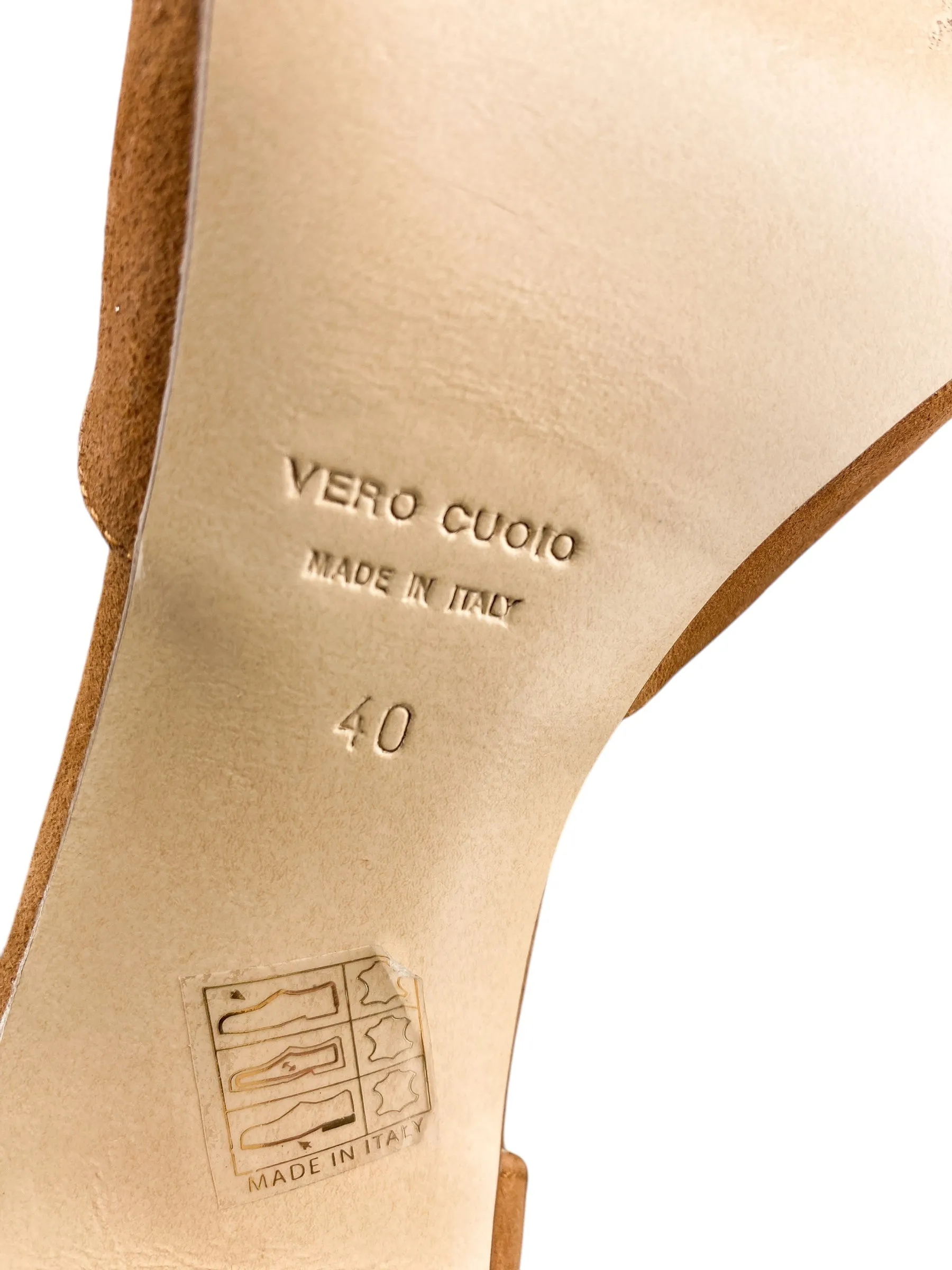Mitarotonda from Italy Women's Suede d'Orsay Pumps Camel Size 40 (EU) 9 (US)
