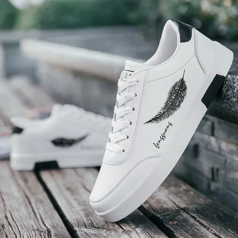 Modern Men's PU Leather Skate Shoes: Durable Design, Breathable Comfort, Enhanced Traction