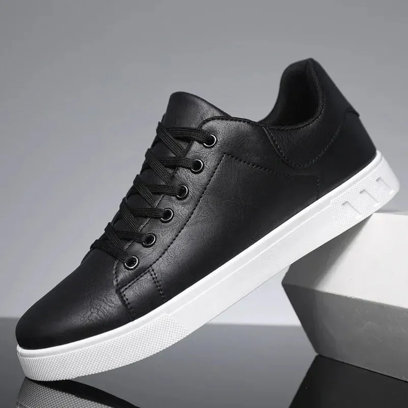 Modern Men's PU Leather Skate Shoes: Durable Design, Breathable Comfort, Enhanced Traction