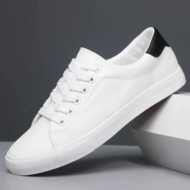 Modern Men's PU Leather Skate Shoes: Durable Design, Breathable Comfort, Enhanced Traction