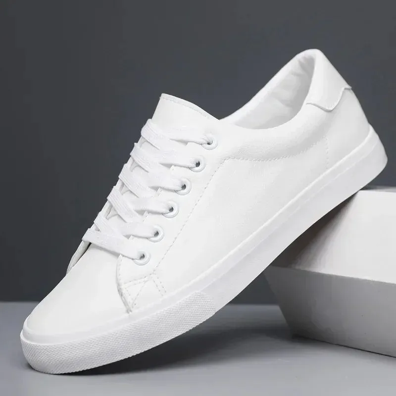 Modern Men's PU Leather Skate Shoes: Durable Design, Breathable Comfort, Enhanced Traction