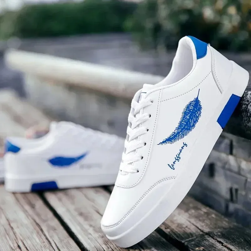 Modern Men's PU Leather Skate Shoes: Durable Design, Breathable Comfort, Enhanced Traction