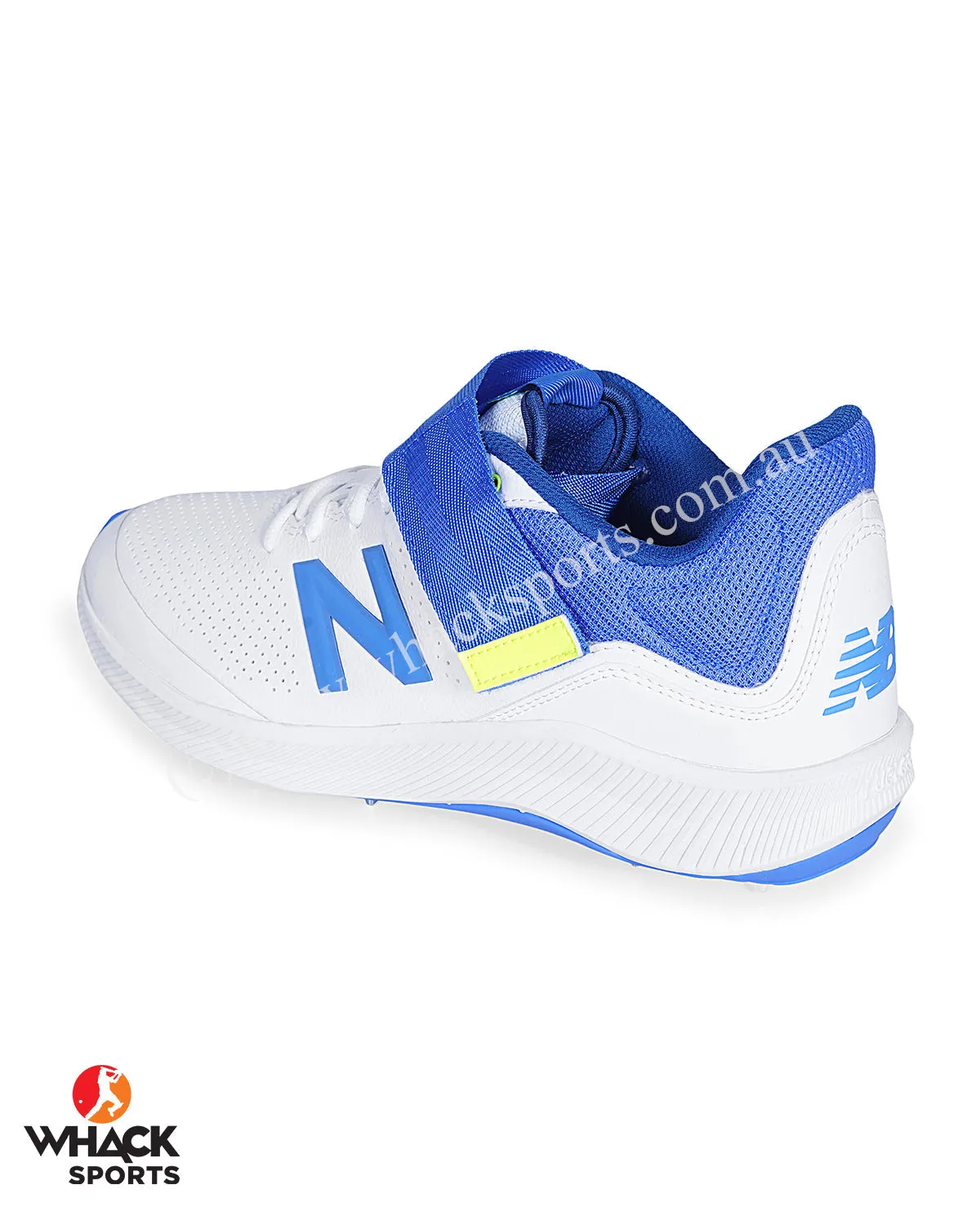 New Balance CK4040 W5 Cricket Shoes - Steel Spikes - White/Blue