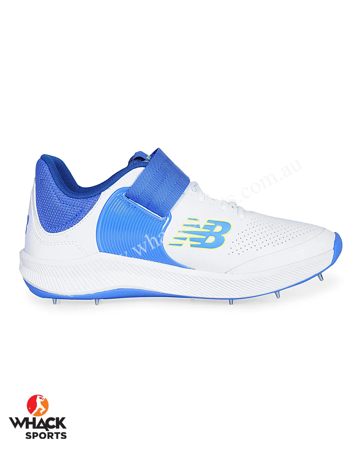 New Balance CK4040 W5 Cricket Shoes - Steel Spikes - White/Blue